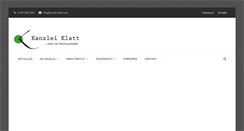 Desktop Screenshot of kanzlei-klatt.com